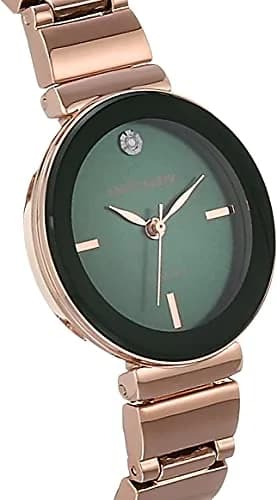 Anne Klein Women's Genuine Diamond Dial Bracelet Watch | Rose Gold/Green | 28mm thumbnail 4
