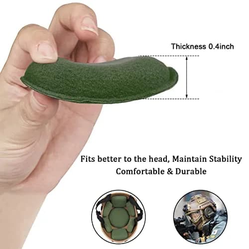 AOUTACC Universal Helmet Pads 19PCS (9 Foam Pads + 10 Hook&Loop Circles) | Replacement Foam Padding Kit for Bike Helmets thumbnail 2