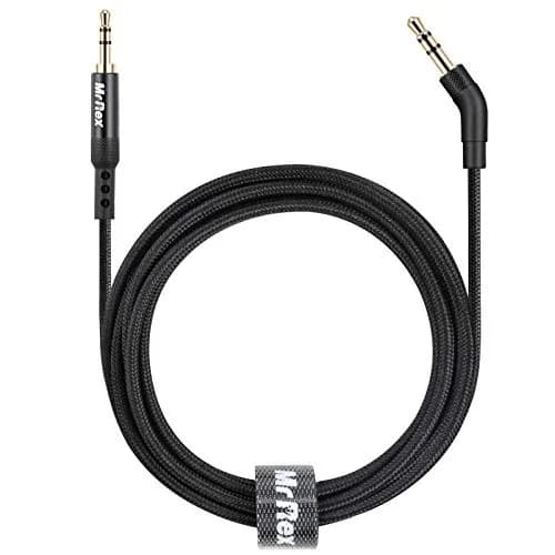 Mr Rex 2.5mm to 3.5mm Audio Cable 5m (16.5ft) | Nylon Braided Aux Cord for Bose QC Headphones & JBL Headsets thumbnail 1