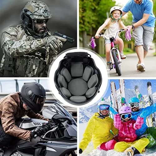 AOUTACC Universal Airsoft Helmet Pads | Foam Replacement Kit for Fast-Style/Mich/ACH (Gray, Medium) thumbnail 4