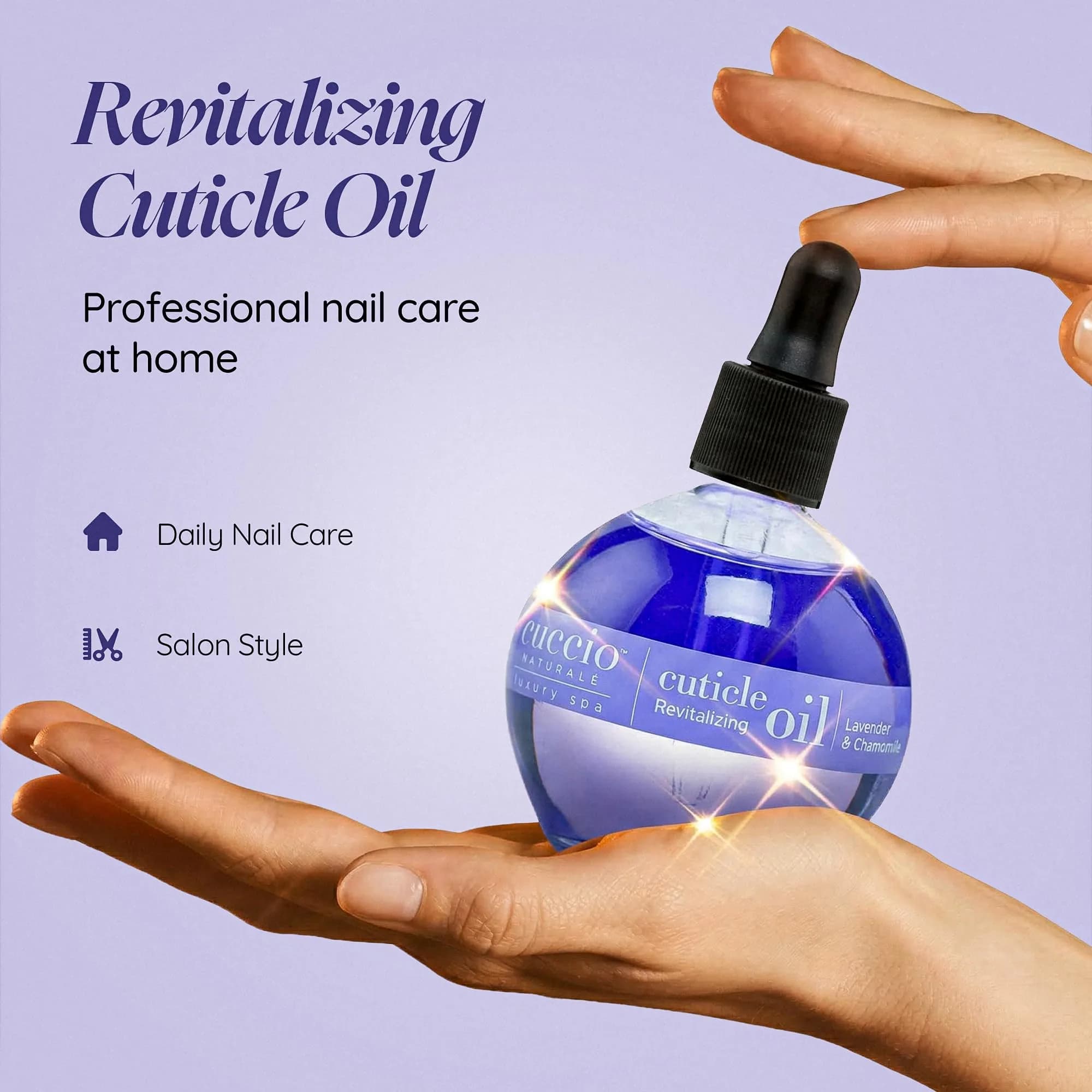 Cuccio Naturale Lavender & Chamomile Revitalizing Cuticle Oil 73ml (2.30 Fl Oz) | Fast-Absorbing Hydration for Dry Nails - view 5