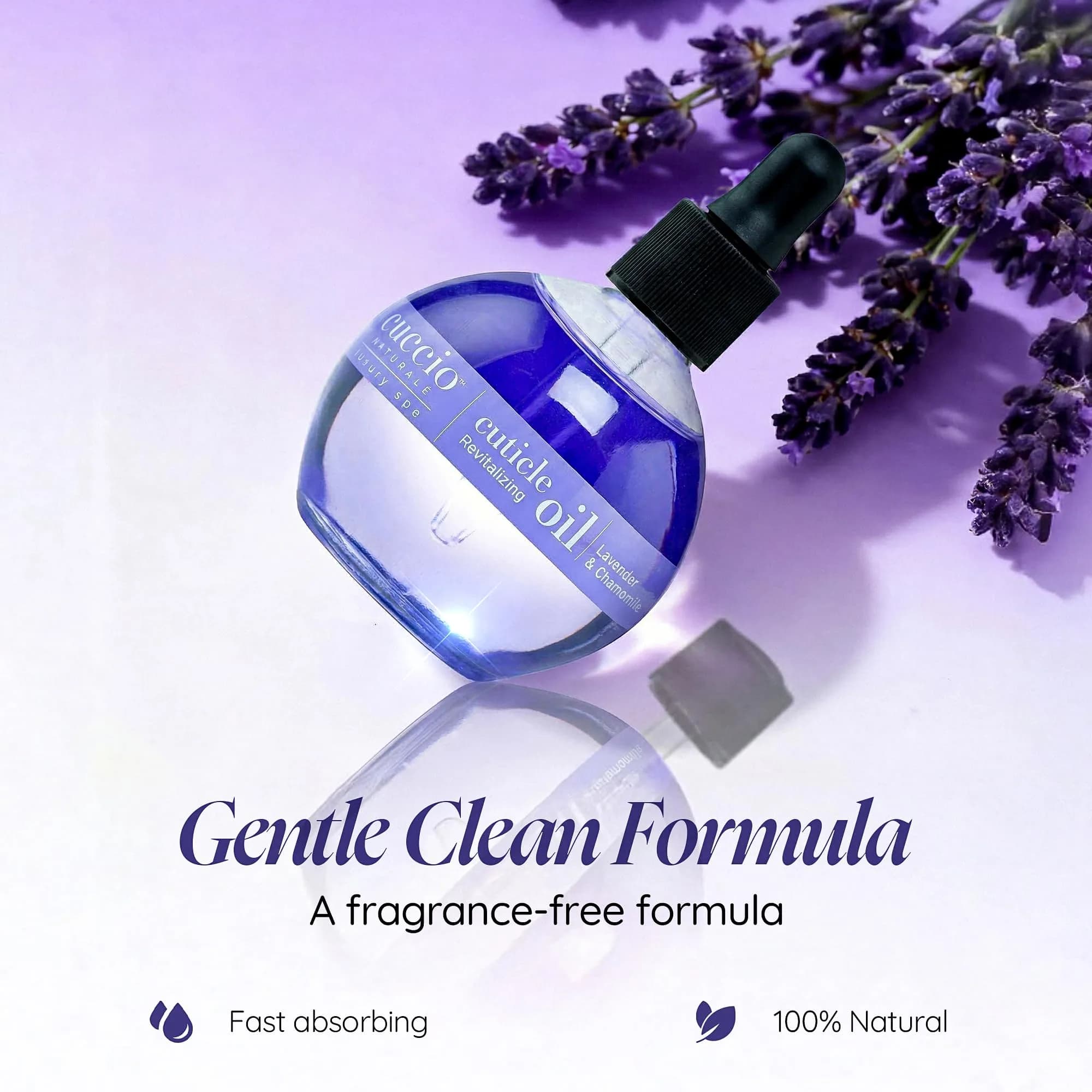 Cuccio Naturale Lavender & Chamomile Revitalizing Cuticle Oil 73ml (2.30 Fl Oz) | Fast-Absorbing Hydration for Dry Nails - view 6