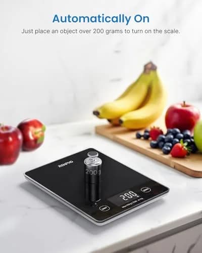 RENPHO Smart Food Scale with Nutritional Calculator, Bluetooth App, Black | Accurate Kitchen & Nutrition Tracking thumbnail 5