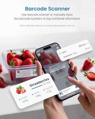 RENPHO Smart Food Scale with Nutritional Calculator, Bluetooth App, Black | Accurate Kitchen & Nutrition Tracking thumbnail 4