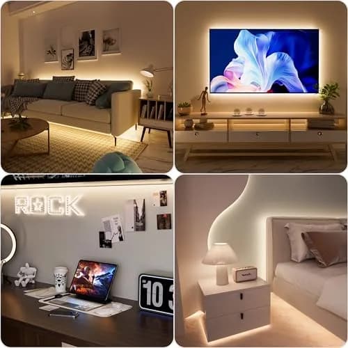 PAUTIX COB LED Strip Light 2m (6.56ft) 640 LEDs 4000K Natural White | Dimmable USB Powered Tape Light for TV Backlight & Home DIY thumbnail 7