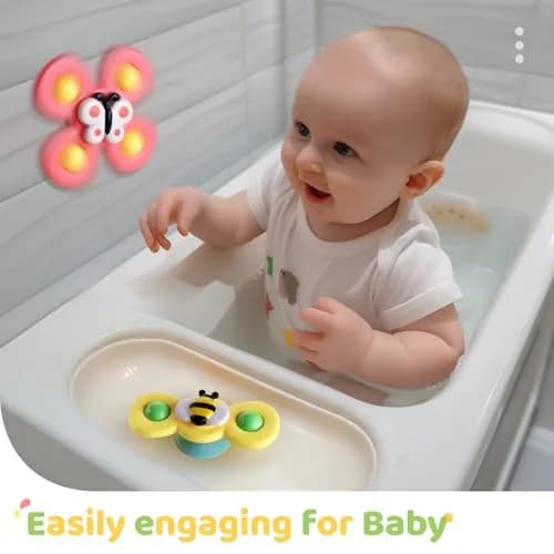 ALASOU Suction Cup Spinner Airplane Travel Toys 3-Pack | Engaging Play for Babies 12+ Months thumbnail 7