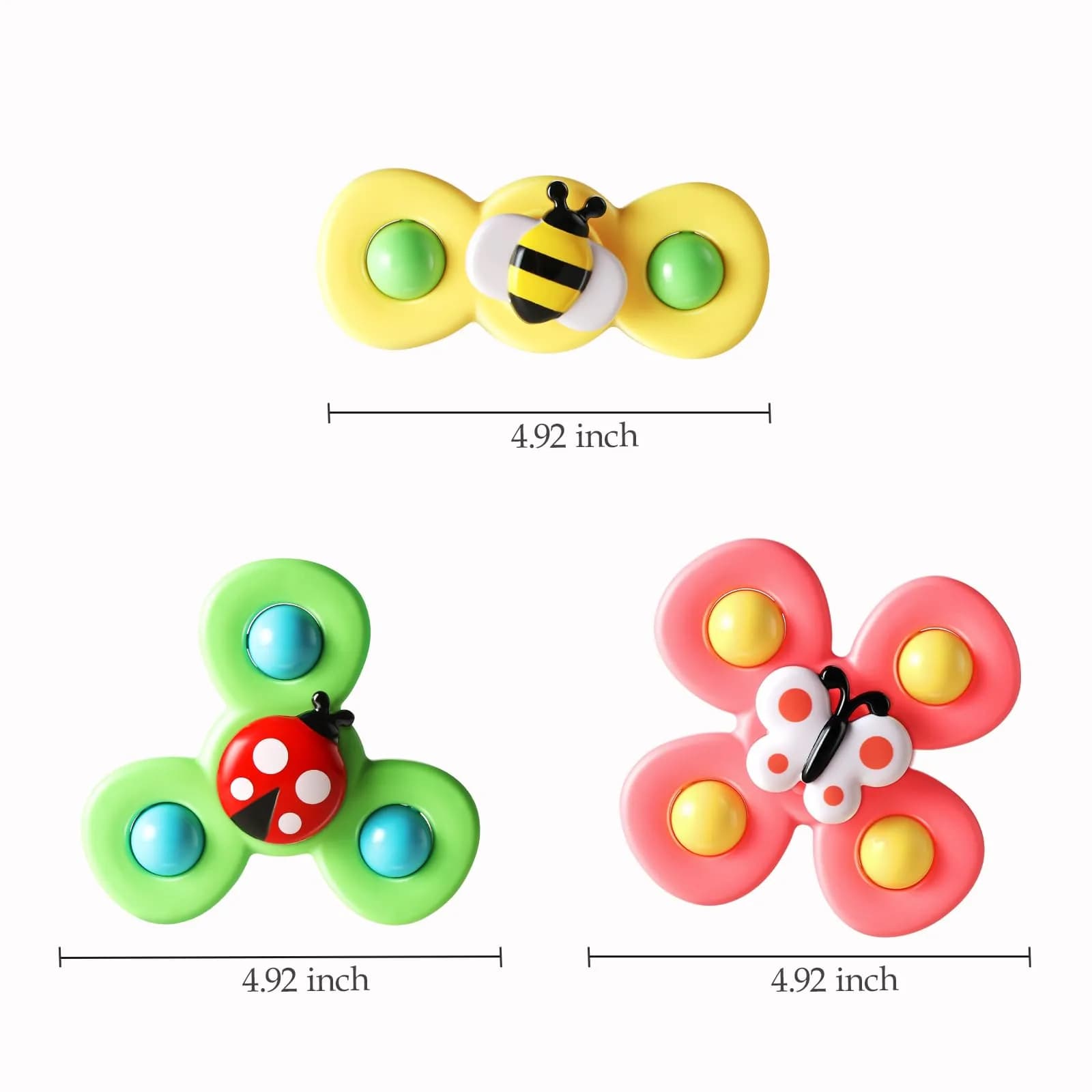 ALASOU Suction Cup Spinner Airplane Travel Toys 3-Pack | Engaging Play for Babies 12+ Months - view 3