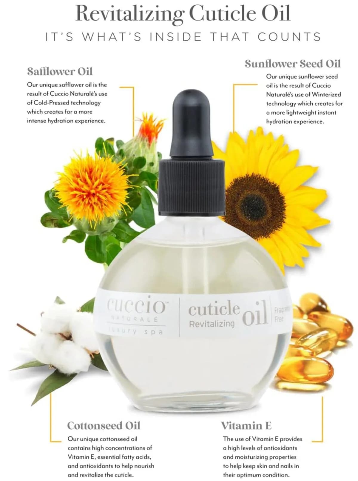Cuccio Naturale Revitalizing Cuticle Oil 68ml (2.30 Fl Oz) | Fragrance-Free Hydration for Dry Nails - view 2