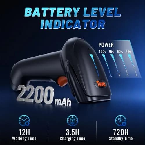 Tera Barcode Scanner 2D Wireless | Battery Indicator & Stand, HW0002 thumbnail 2