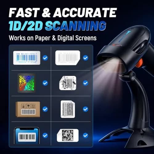Tera Barcode Scanner 2D Wireless | Battery Indicator & Stand, HW0002 thumbnail 4