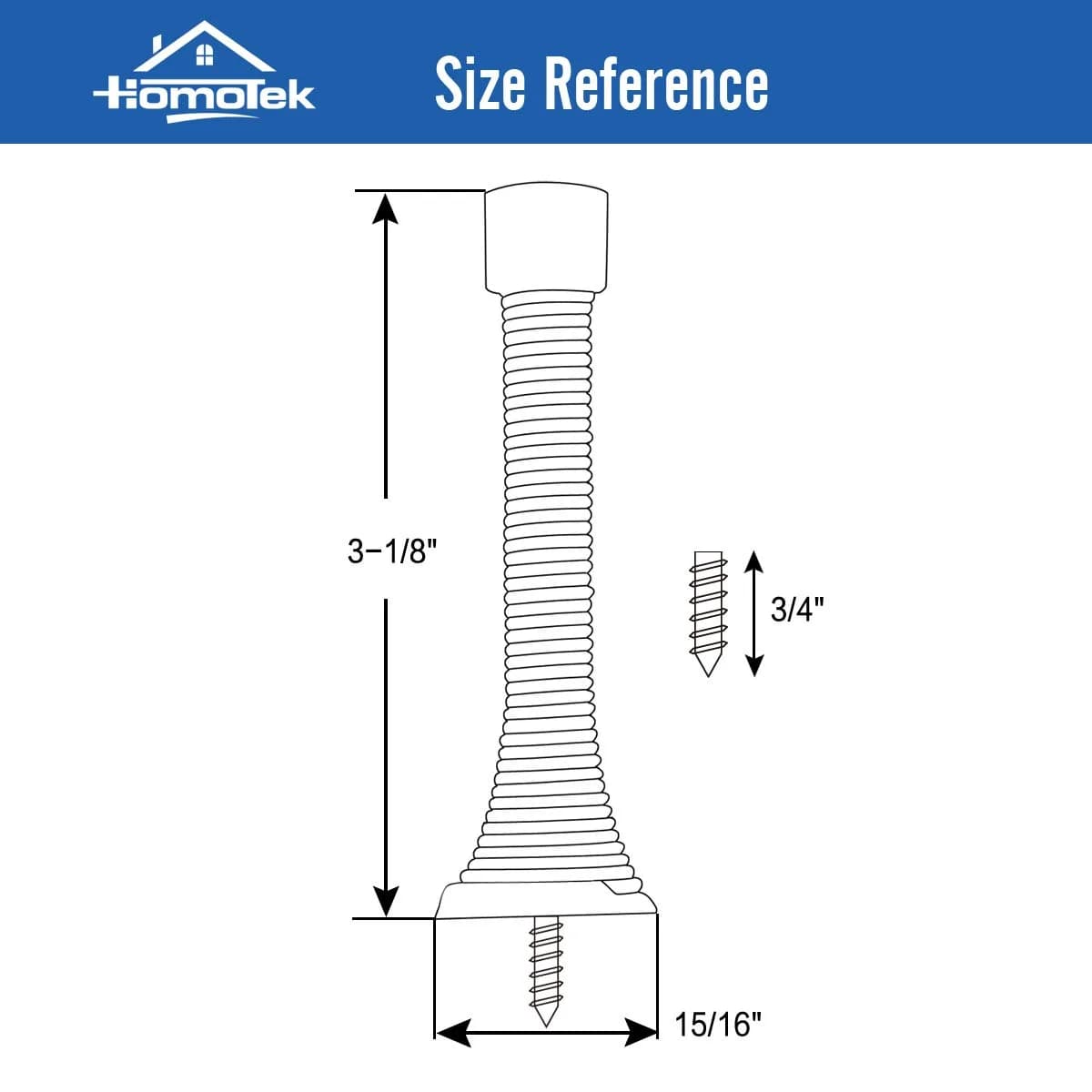HOMOTEK 30 Pack Oil Rubbed Bronze Spring Door Stops, 3-1/8” Heavy Duty Door Stop | Protects Walls and Doors - view 5
