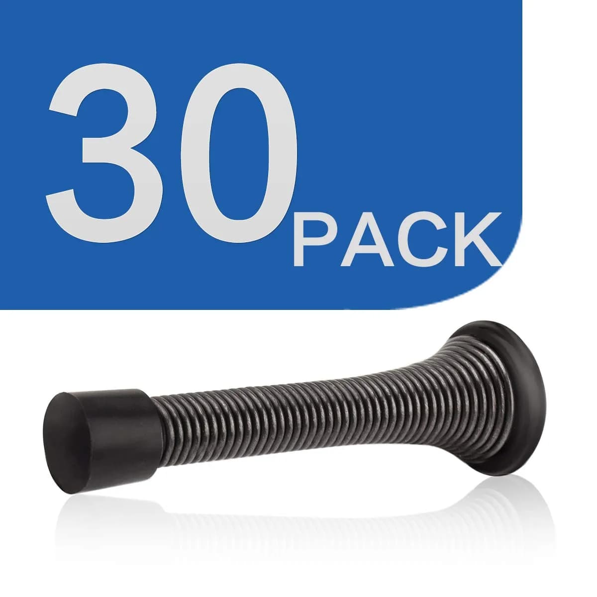 HOMOTEK 30 Pack Oil Rubbed Bronze Spring Door Stops, 3-1/8” Heavy Duty Door Stop | Protects Walls and Doors - view 7