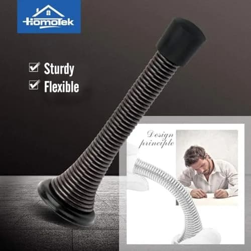 HOMOTEK 30 Pack Oil Rubbed Bronze Spring Door Stops, 3-1/8” Heavy Duty Door Stop | Protects Walls and Doors thumbnail 2