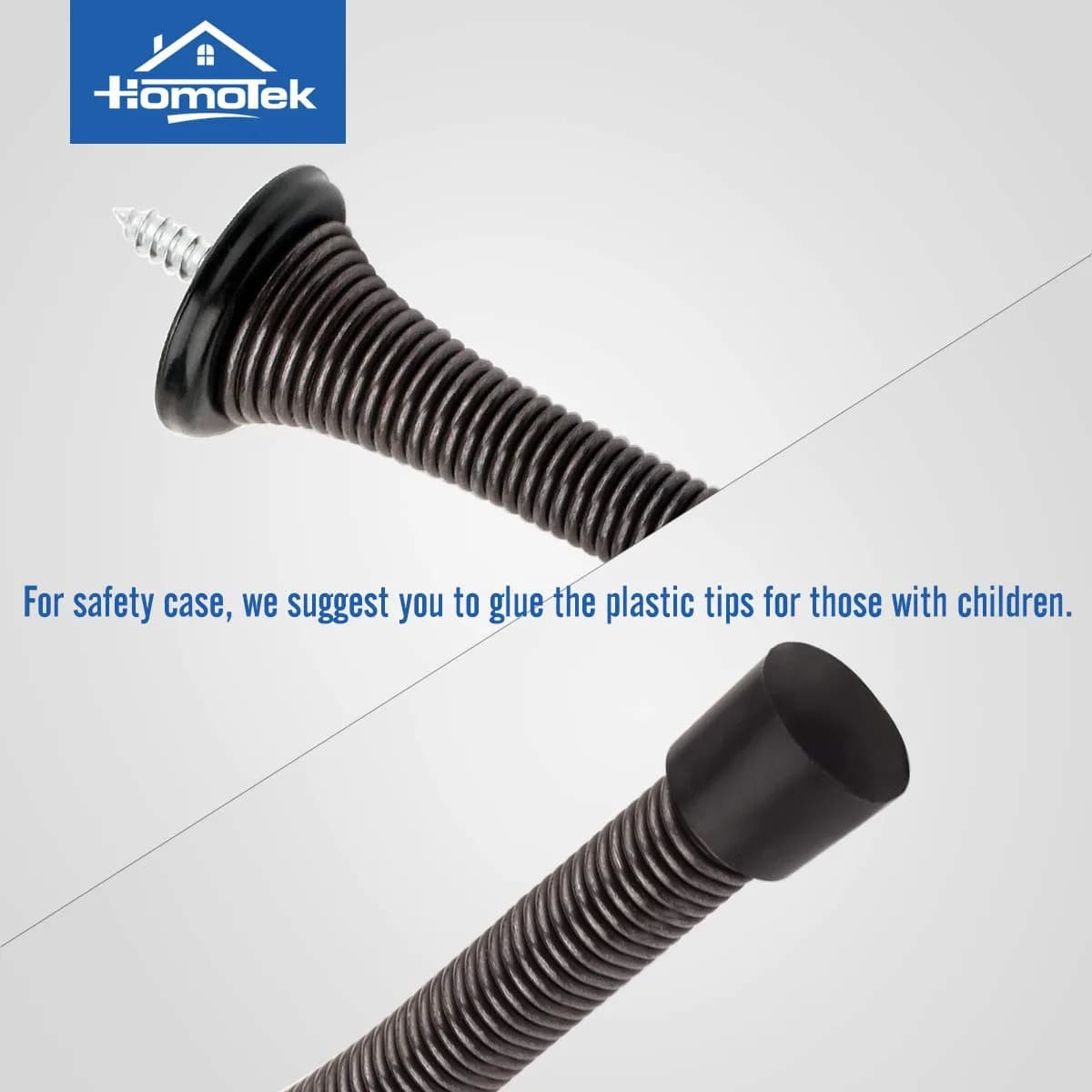 HOMOTEK 30 Pack Oil Rubbed Bronze Spring Door Stops, 3-1/8” Heavy Duty Door Stop | Protects Walls and Doors - view 4