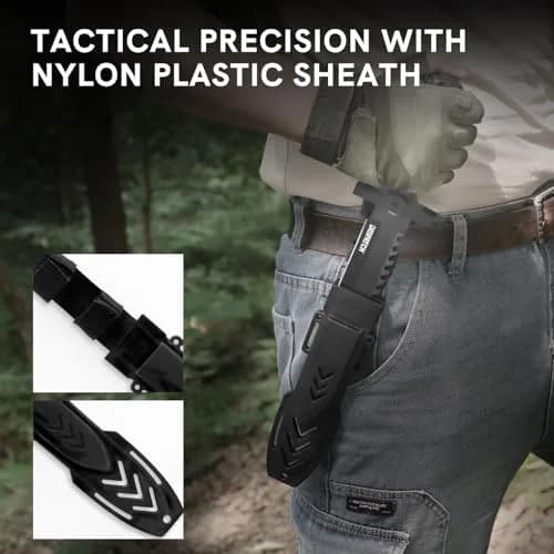 Dispatch Fixed Blade Hunting Knife with Sheath, 12-inch | Tactical Bowie Knife for Bushcraft & Camping thumbnail 5