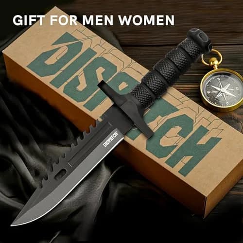 Dispatch Fixed Blade Hunting Knife with Sheath, 12-inch | Tactical Bowie Knife for Bushcraft & Camping thumbnail 7
