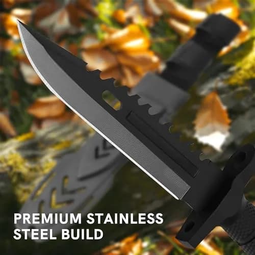Dispatch Fixed Blade Hunting Knife with Sheath, 12-inch | Tactical Bowie Knife for Bushcraft & Camping thumbnail 3
