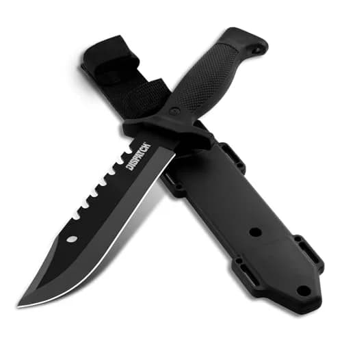 Dispatch Fixed Blade Hunting Knife with Sheath, 12-inch | Tactical Bowie Knife for Outdoors & Camping thumbnail 1