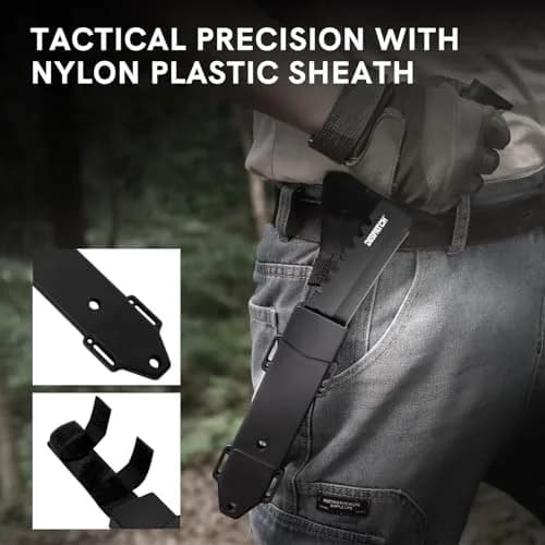 Dispatch Fixed Blade Hunting Knife with Sheath, 12-inch | Tactical Bowie Knife for Outdoors & Camping thumbnail 5