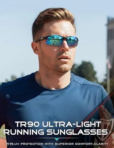 ATTCL Polarized Wrap Around Sunglasses for Men 77mm (2.4 in) | UV400 Protection, Anti-Glare Coating thumbnail 9