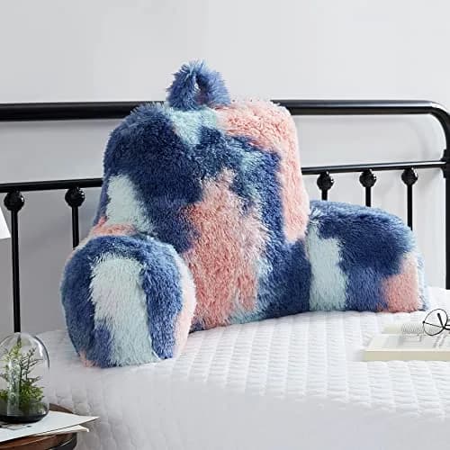 Ｂａｒｏｂｋｅ Bed Fluffy Fur Reading Pillow for Adults & Kids | Unisize, Support & Comfort in Bed or Chair thumbnail 1