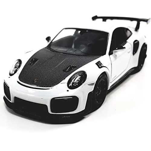 KiNSMART 2010 Porsche 911 GT2 RS 1:36 Scale 5" Die Cast Metal Model Toy Sports Car | White thumbnail 2