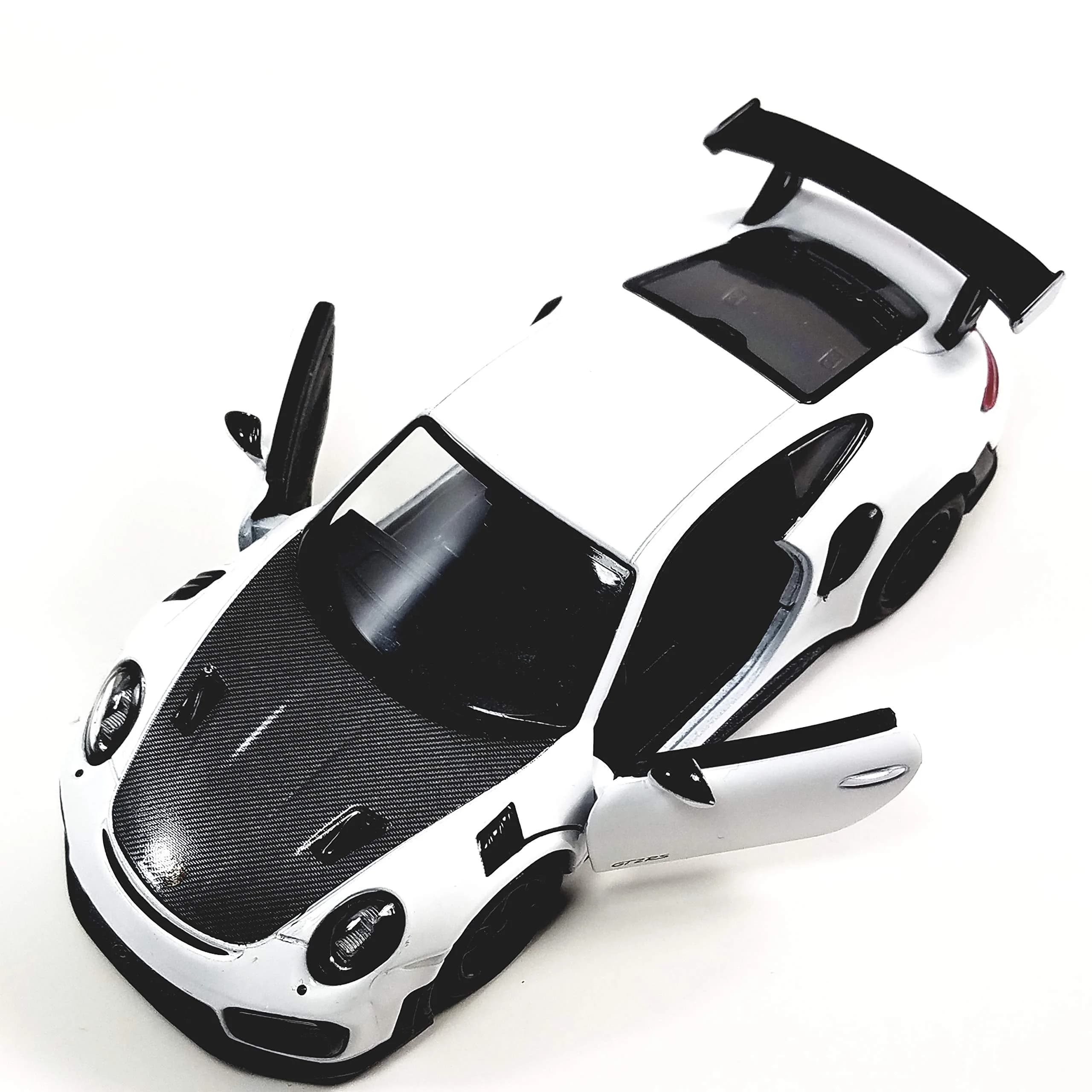 KiNSMART 2010 Porsche 911 GT2 RS White 1:36 Scale Diecast Metal Model Toy Car - view 3