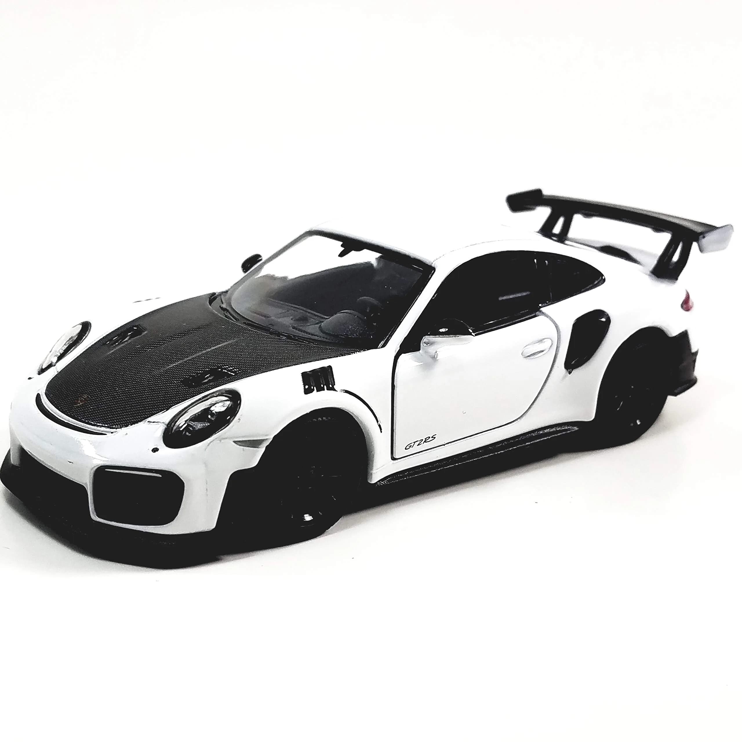 KiNSMART 2010 Porsche 911 GT2 RS Aqua Blue 1:36 Scale Diecast Metal Model Toy Car — White