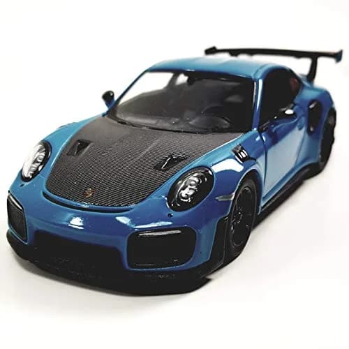 KiNSMART 2010 Porsche 911 GT2 RS Aqua Blue 1:36 Scale Diecast Metal Model Toy Car thumbnail 2