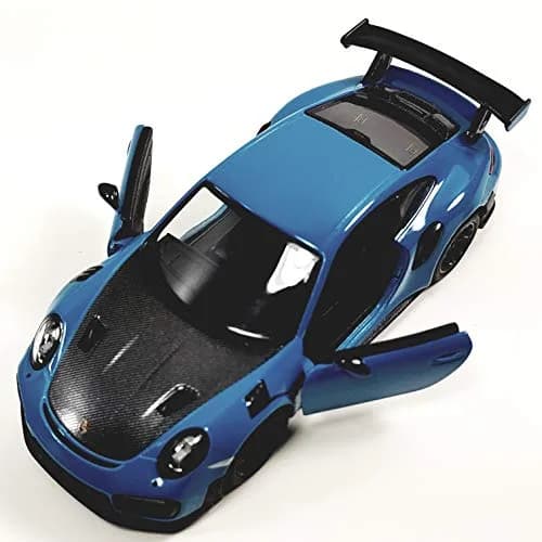 KiNSMART 2010 Porsche 911 GT2 RS Aqua Blue 1:36 Scale Diecast Metal Model Toy Car thumbnail 3