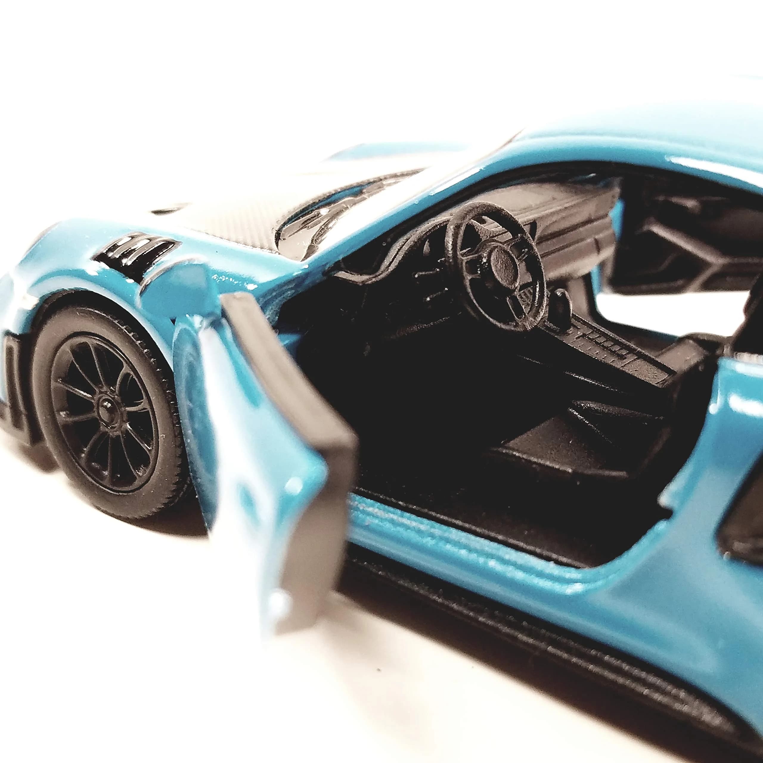 KiNSMART 2010 Porsche 911 GT2 RS Aqua Blue 1:36 Scale Diecast Metal Model Toy Car - view 4