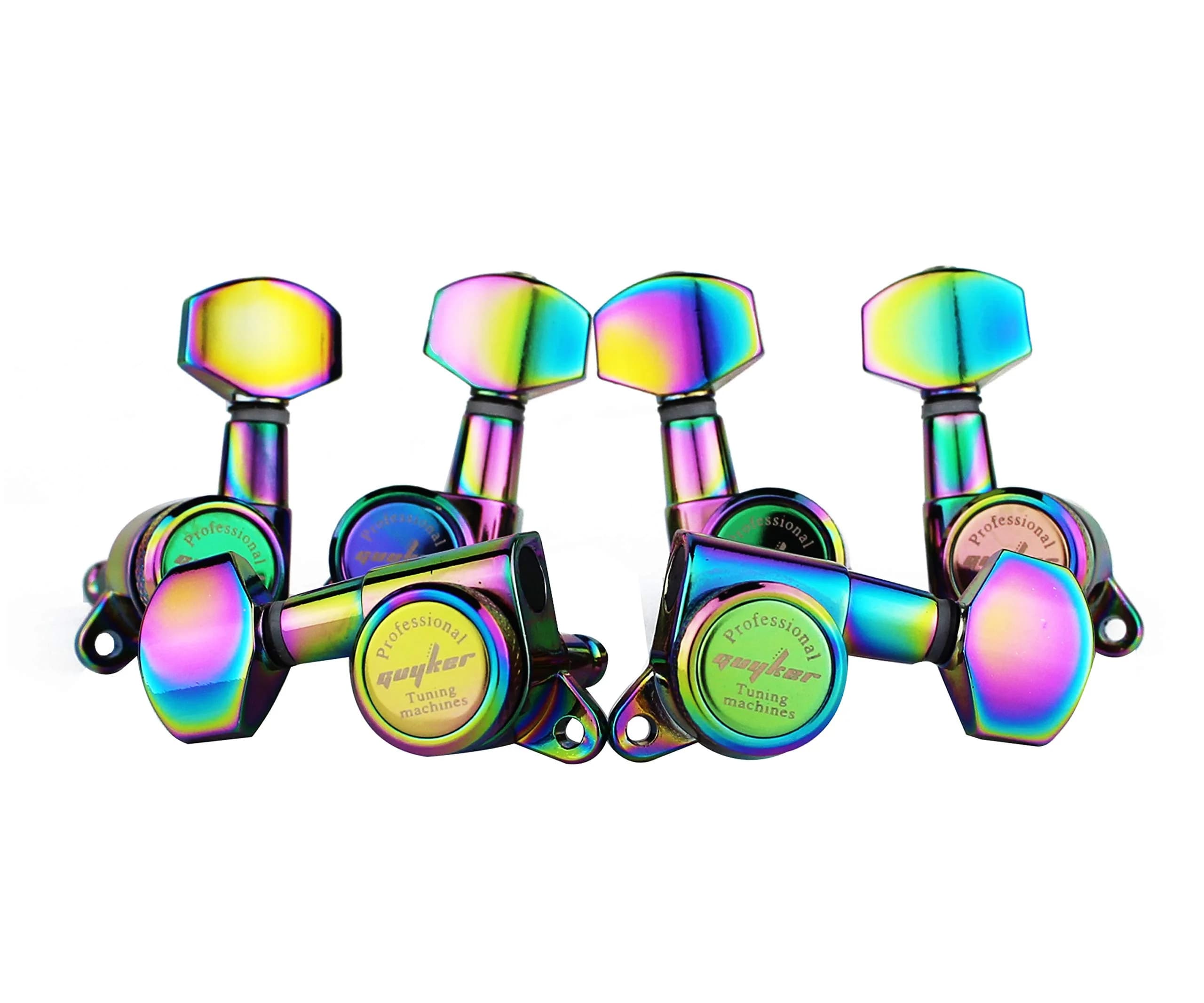 Guyker Chameleon Rainbow 3L + 3R Guitar Locking Tuners - 1:18 Ratio Machine Heads - view 2