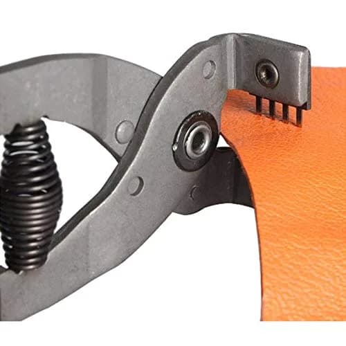 Terizger Leather Stitching Hole Punch Plier Clamp Cutter 4mm (4 Prong) | Heavy Duty Steel Tool for DIY Craft thumbnail 5