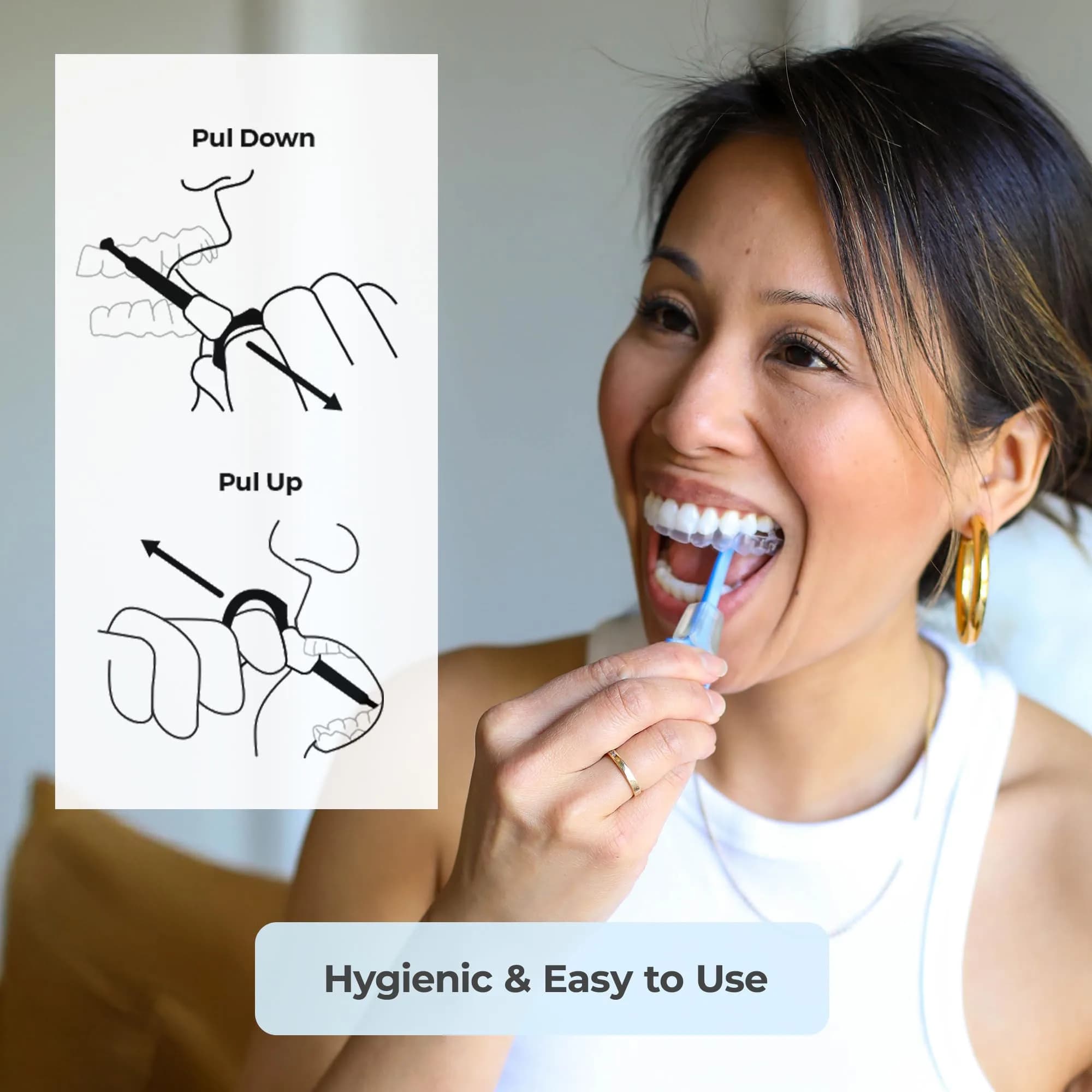 PUL 2-in-1 Aligner Removal Tool and Chewies for Invisalign, Retainers & Trays - Blue | Patented Hygienic Orthodontic Accessory - view 3