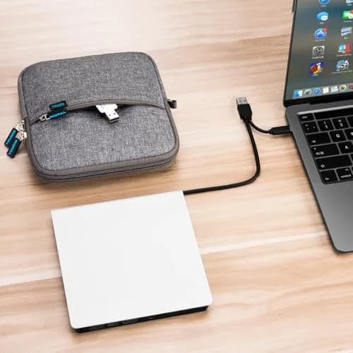 ROOFULL External CD DVD Drive with Carrying Case, USB 3.0/Type-C, 15.7cm x 15.2cm x 1.6cm | Reads & Writes CDs/DVDs thumbnail 6