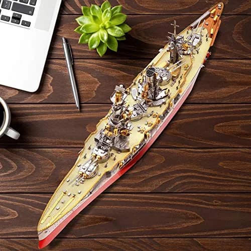 Piececool Fuso Battleship 3D Metal Puzzle Model Kit 330 Pcs | Challenging DIY Craft for Adults & Teens thumbnail 6