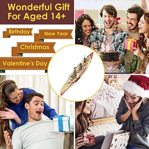 Piececool Fuso Battleship 3D Metal Puzzle Model Kit 330 Pcs | Challenging DIY Craft for Adults & Teens thumbnail 7
