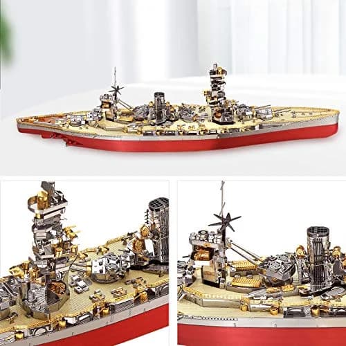 Piececool Fuso Battleship 3D Metal Puzzle Model Kit 330 Pcs | Challenging DIY Craft for Adults & Teens thumbnail 2