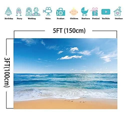 Yongqian Blue Backdrop 5x3ft | Perfect for Party & Studio Photography thumbnail 4