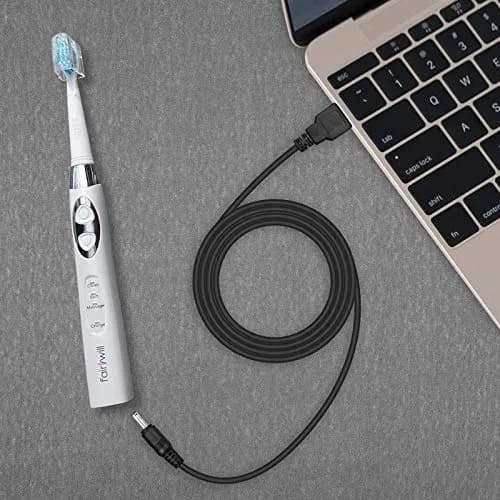Smays USB to DC Round Tip Charging Cable 1.5m (5ft) 2-Pack | Compatible with Fairywill, Bitvae, Foreo Luna thumbnail 6