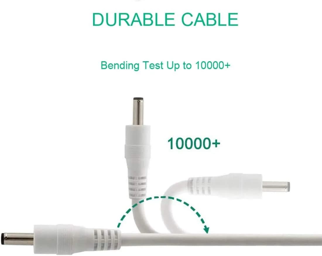 Smays USB to DC Charging Cable 1.5m (5 ft) 2-Pack | Compatible with Nuface Mini Toothbrush & Foreo Facial Brush - view 4