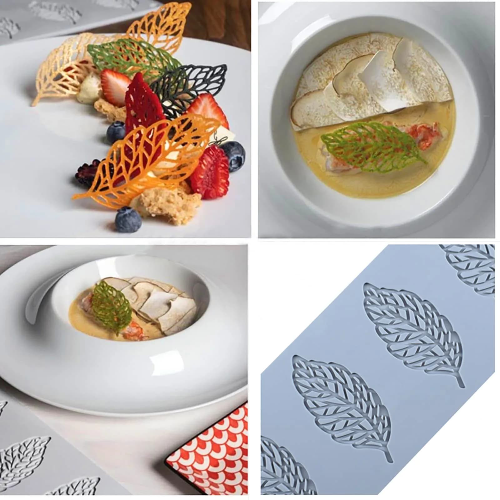 QLINLEAF Hollow Leaf Silicone Mold for Chocolate & Candy | 29.2cm x 9.6cm x 1.1cm - view 6