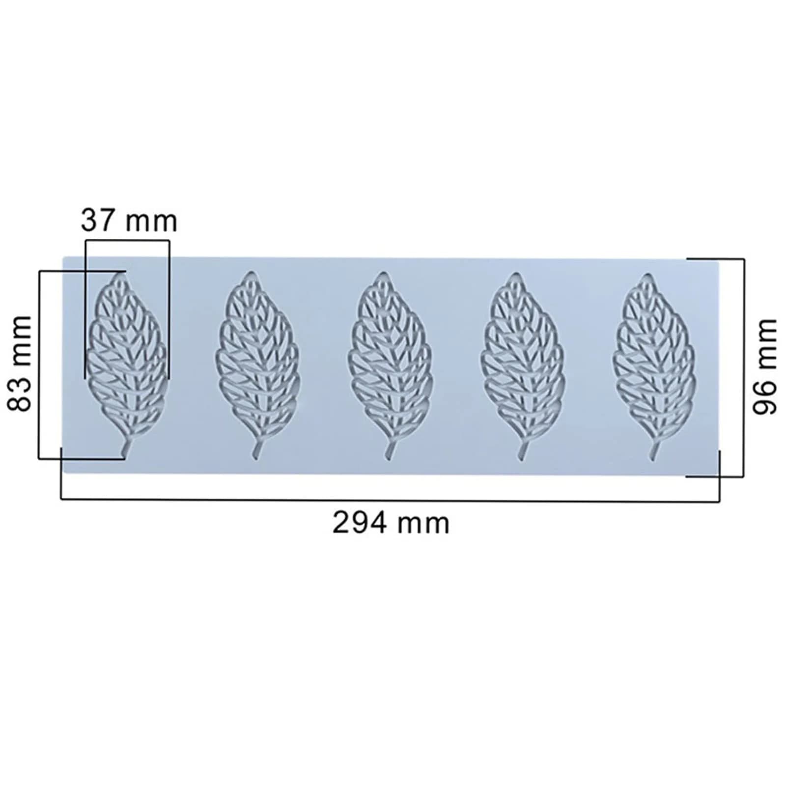 QLINLEAF Hollow Leaf Silicone Mold for Chocolate & Candy | 29.2cm x 9.6cm x 1.1cm - view 2