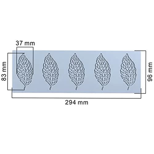 QLINLEAF Hollow Leaf Silicone Mold for Chocolate & Candy | 29.2cm x 9.6cm x 1.1cm thumbnail 2