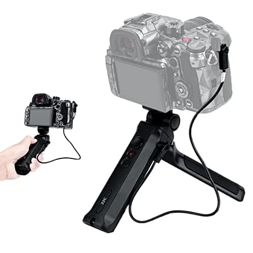 JJC Wired Shooting Grip Tripod for Panasonic Lumix DC-ZS99 G100D S9 Camera | Vlog & Selfie Support with Table-Top Mode thumbnail 1