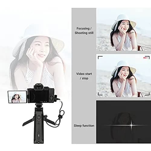 JJC Wired Shooting Grip Tripod for Panasonic Lumix DC-ZS99 G100D S9 Camera | Vlog & Selfie Support with Table-Top Mode thumbnail 4