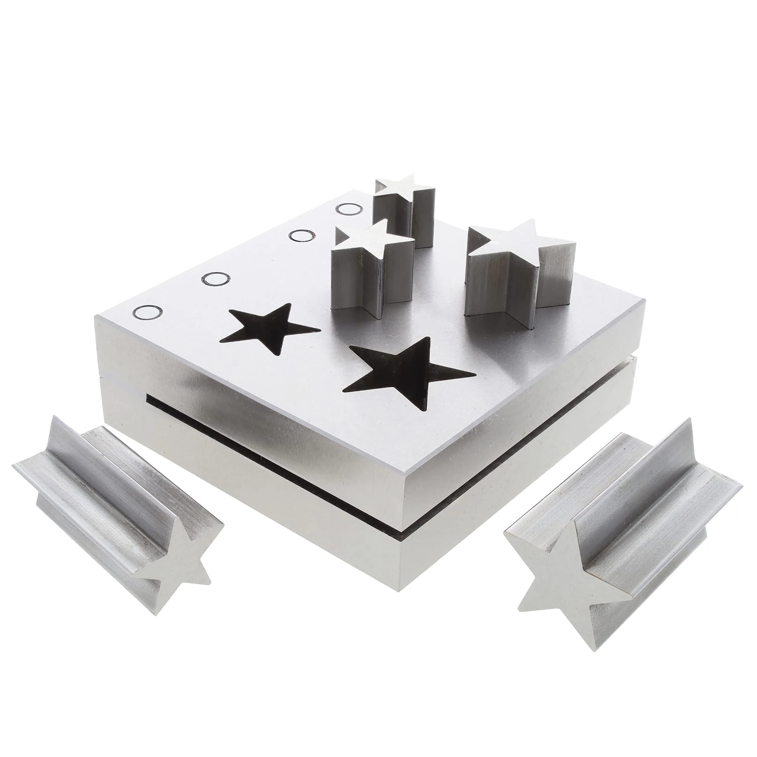 The Beadsmith Steel Star Disc Cutter Set with 5 Punches and Die | Metal Star Cutting Tool for Jewelry & Crafts