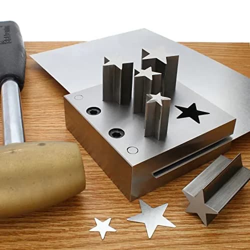 The Beadsmith Steel Star Disc Cutter Set with 5 Punches and Die | Metal Star Cutting Tool for Jewelry & Crafts thumbnail 2