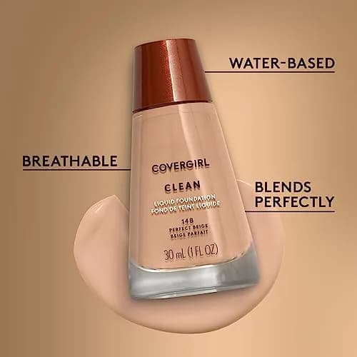 COVERGIRL Clean Liquid Foundation, Deep Golden 170 | Natural, Lightweight & Cruelty-Free (70-120 chars) thumbnail 5