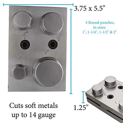 The Beadsmith Steel Circle Disc Cutter Set with 4 Punches and Die | Perfect Circles from Soft Metals thumbnail 5